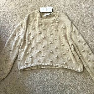 Zara khaki colored knit sweater